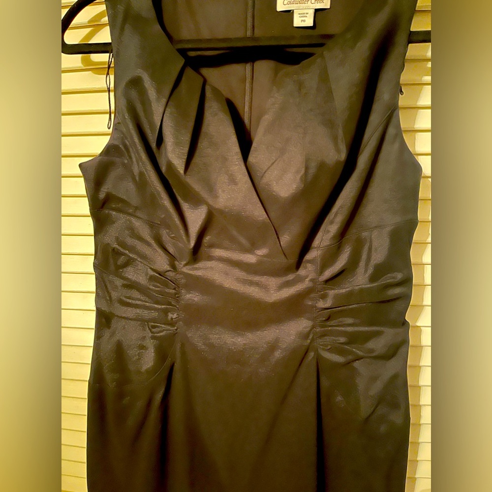 Black cocktail dress, petite size 8, Coldwater Creek, worn once, perfect cond.